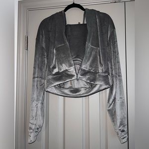 SKIMS velour zip hoodie
